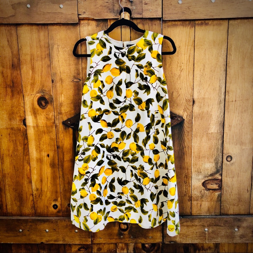 Zara lemon printed dress